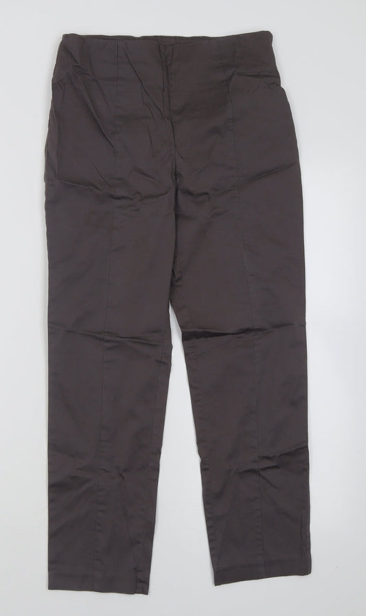 Womens UK Size 8 H&M Regular Fit Cropped Grey Trousers