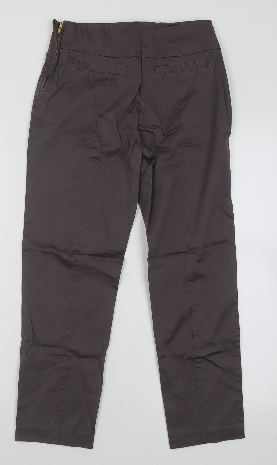 Womens UK Size 8 H&M Regular Fit Cropped Grey Trousers