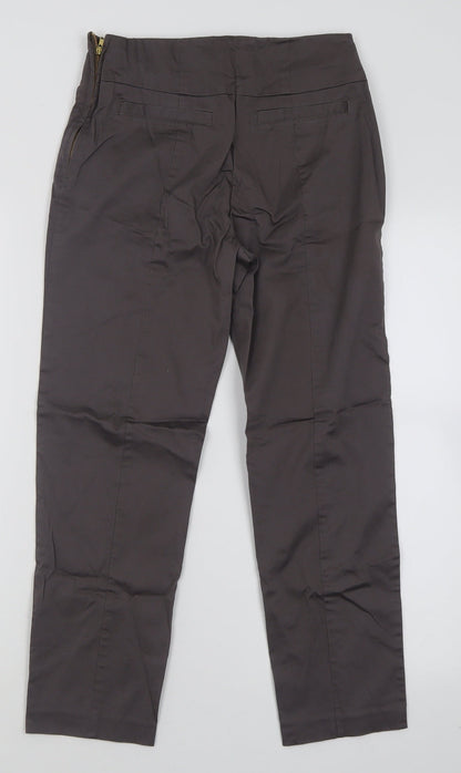 Womens UK Size 8 H&M Regular Fit Cropped Grey Trousers