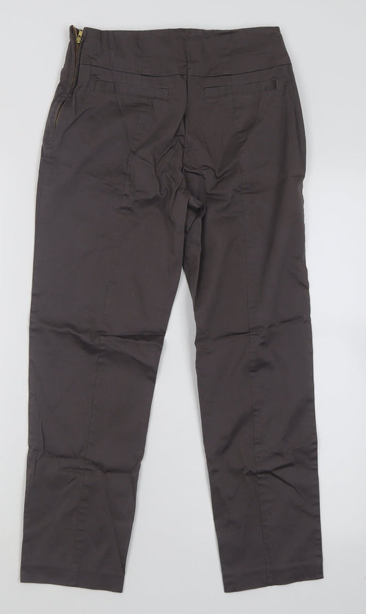 Womens UK Size 8 H&M Regular Fit Cropped Grey Trousers