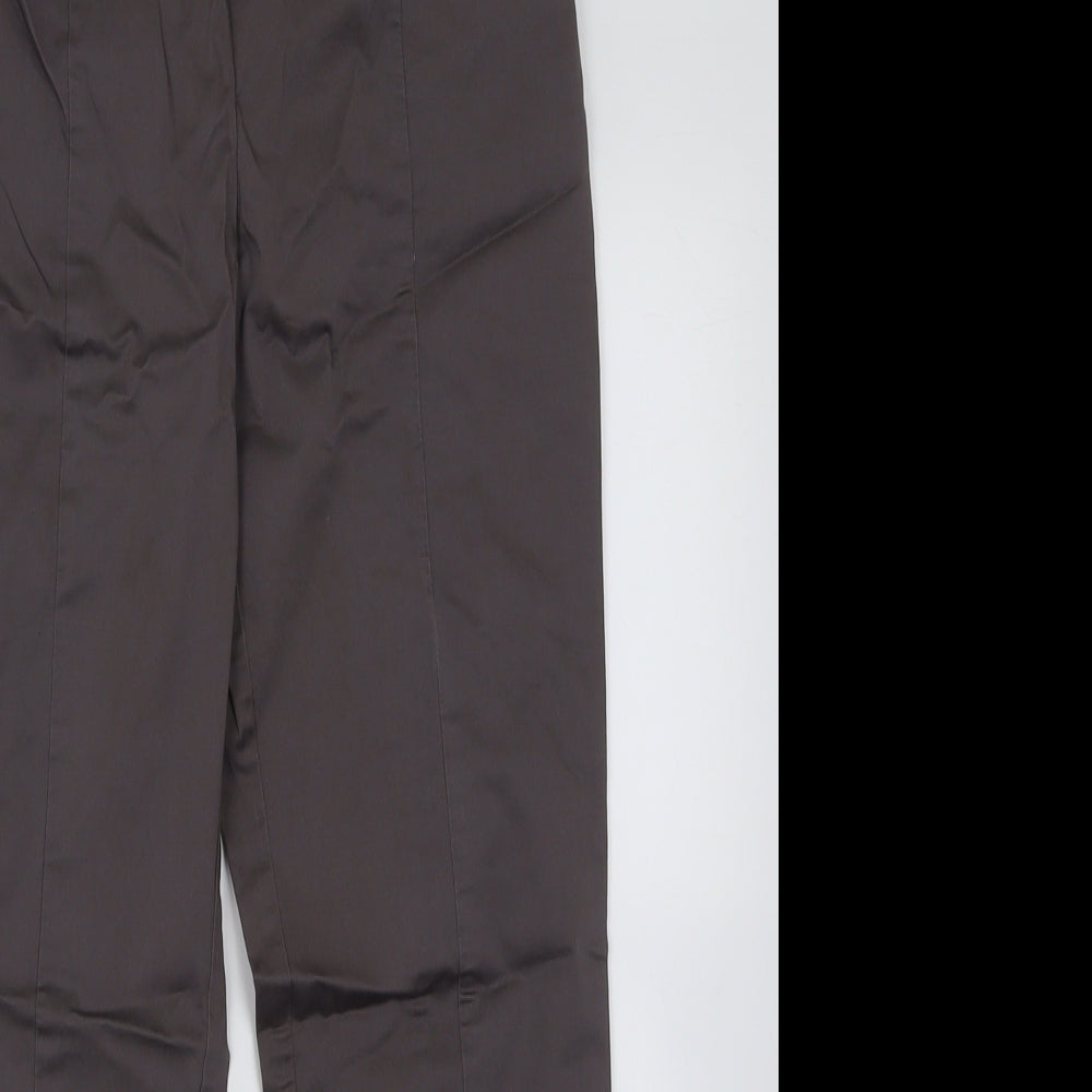 Womens UK Size 8 H&M Regular Fit Cropped Grey Trousers