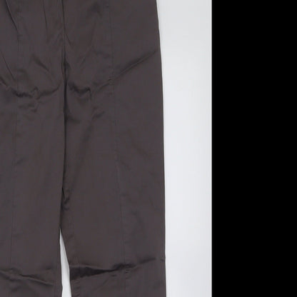 Womens UK Size 8 H&M Regular Fit Cropped Grey Trousers