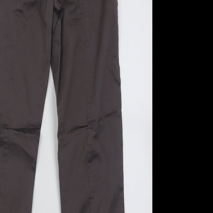 Womens UK Size 8 H&M Regular Fit Cropped Grey Trousers