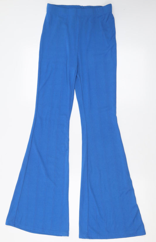 SheIn Womens Blue  Polyester Trousers  Size S L32 in Regular