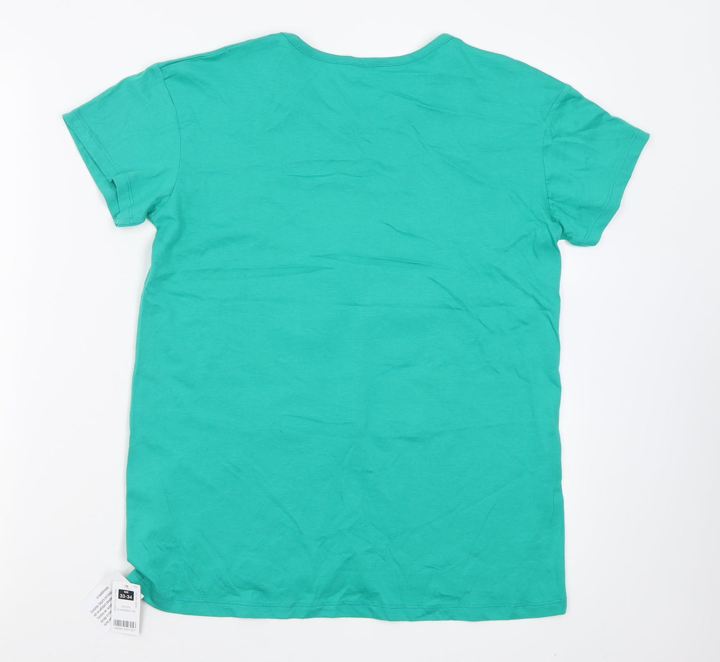 Womens UK Size S Dunnes Stores Green Basic T-Shirt