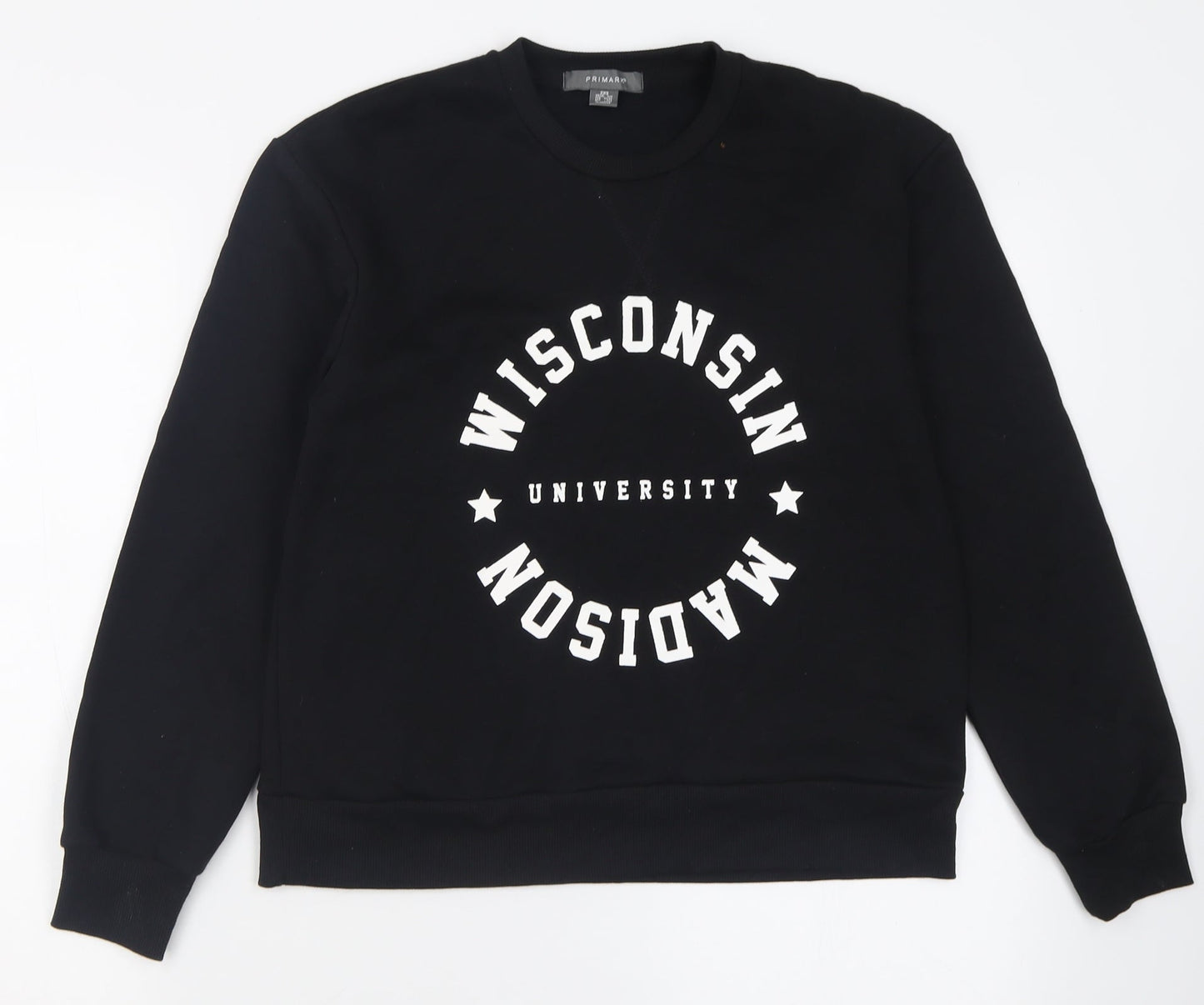 Primark Womens Black  Cotton Pullover Sweatshirt Size 2XS  Pullover