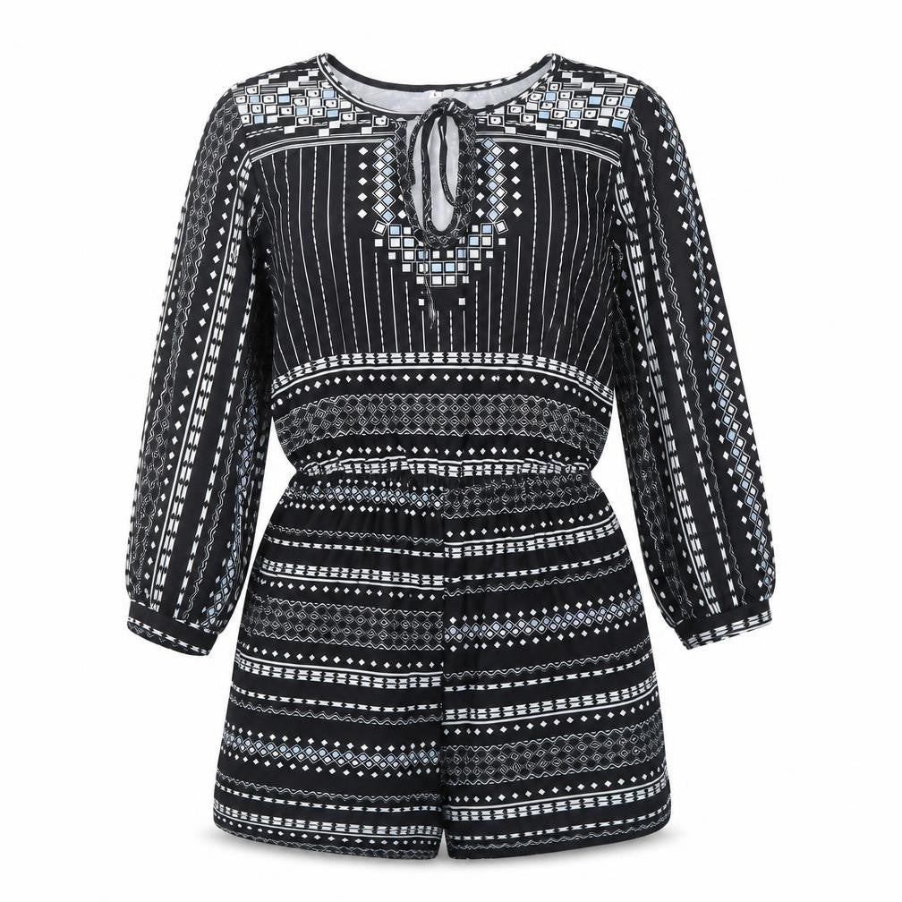 Womens UK Size L Preworn One-Piece Black Playsuit