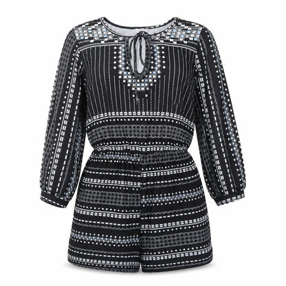 Womens UK Size L Preworn One-Piece Black Playsuit