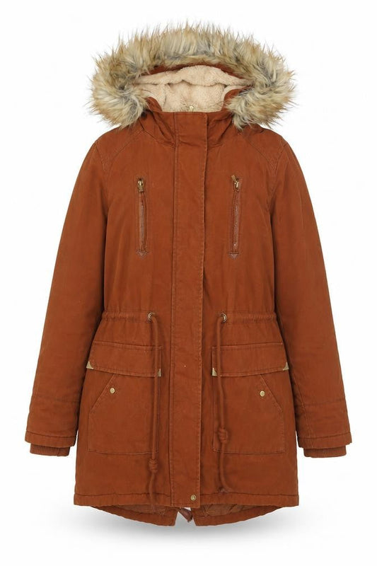 Womens UK Size 8 Atmosphere Brown Overcoat