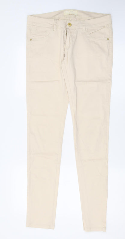 R Ping Womens Beige  Cotton Trousers  Size 14 L32 in Regular Button