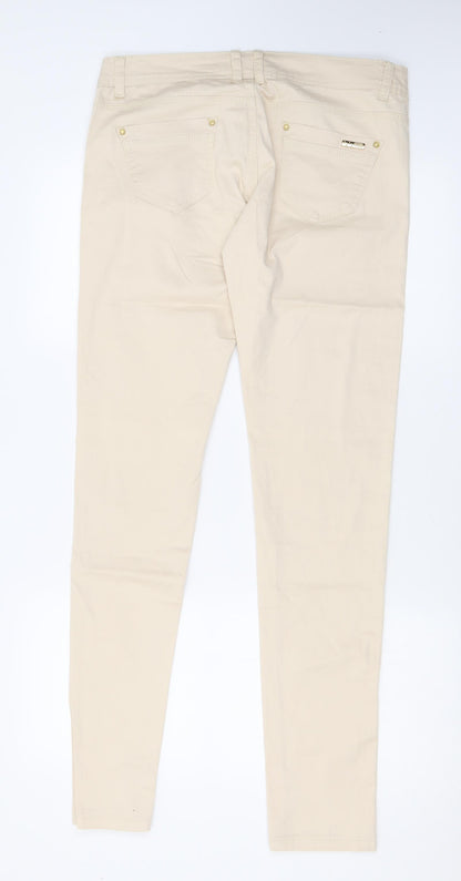 R Ping Womens Beige  Cotton Trousers  Size 14 L32 in Regular Button