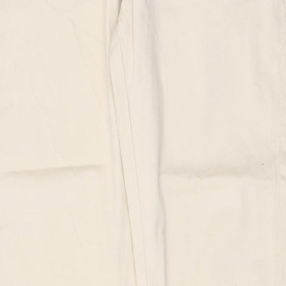 R Ping Womens Beige  Cotton Trousers  Size 14 L32 in Regular Button