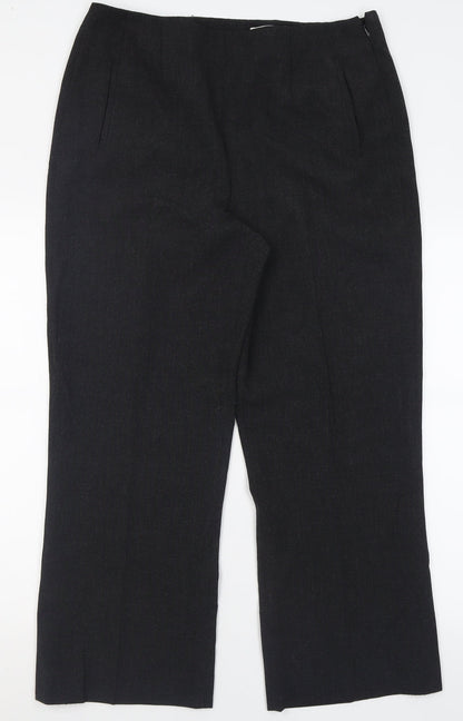 Lakeland Womens Grey  Polyester Trousers  Size 16 L27 in Regular Zip