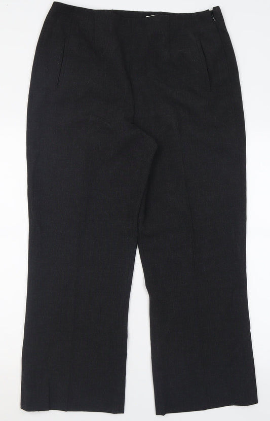 Lakeland Womens Grey  Polyester Trousers  Size 16 L27 in Regular Zip