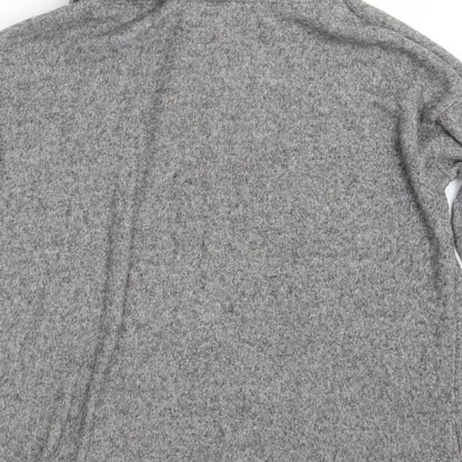 F&F Womens Grey High Neck  Polyester Pullover Jumper Size 6