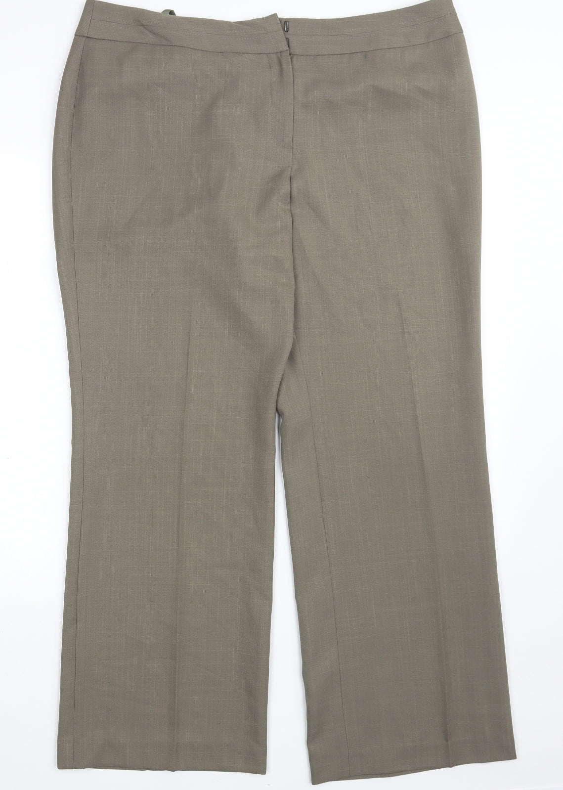 Womens UK Size 18 Marks and Spencer Regular Fit Dress Pants Beige Trousers