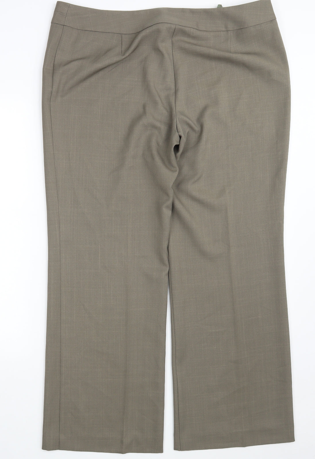 Womens UK Size 18 Marks and Spencer Regular Fit Dress Pants Beige Trousers