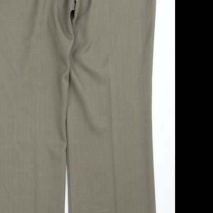 Womens UK Size 18 Marks and Spencer Regular Fit Dress Pants Beige Trousers