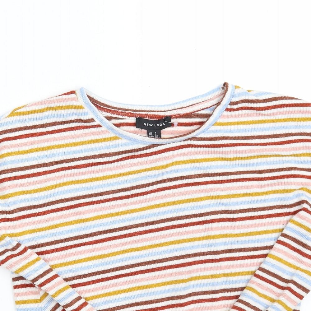 Womens UK Size S New Look Multicoloured Pullover Jumper