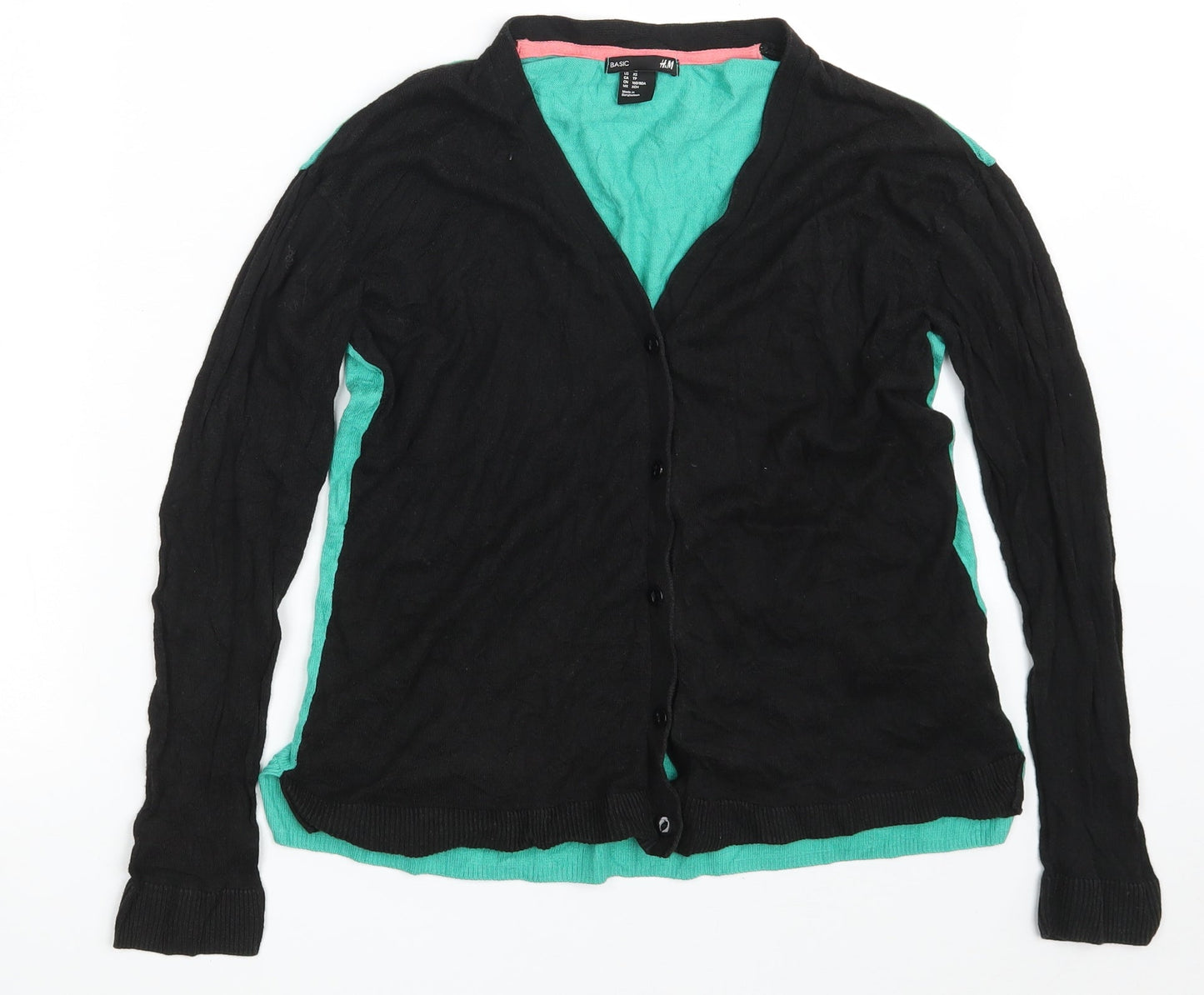 Womens UK Size XS H&M Black Cardigan Jumper
