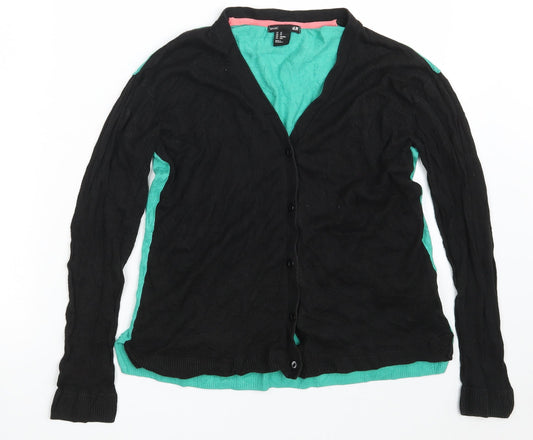 Womens UK Size XS H&M Black Cardigan Jumper