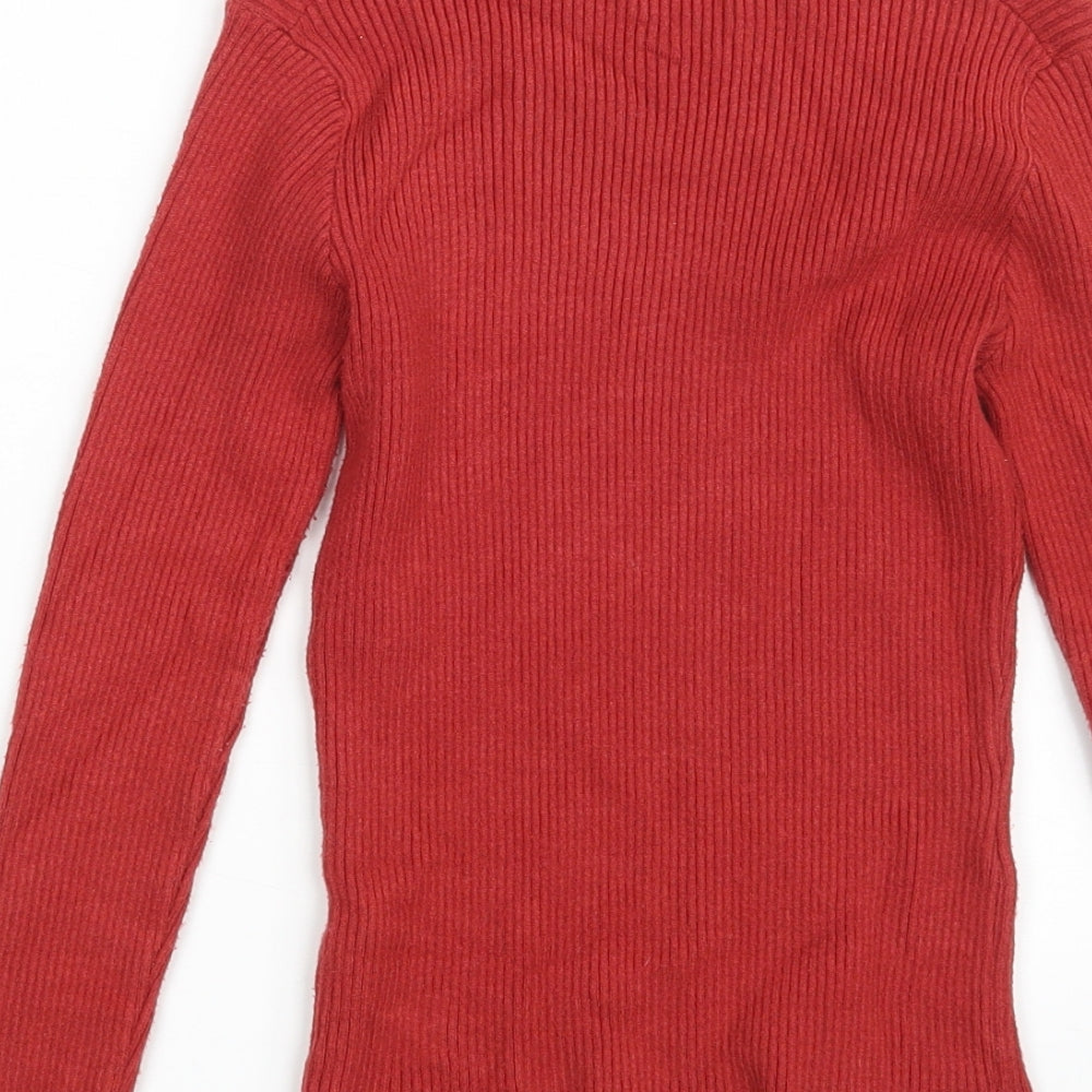 Primark Womens Purple Roll Neck  Viscose Pullover Jumper Size 12   - Size 12-14