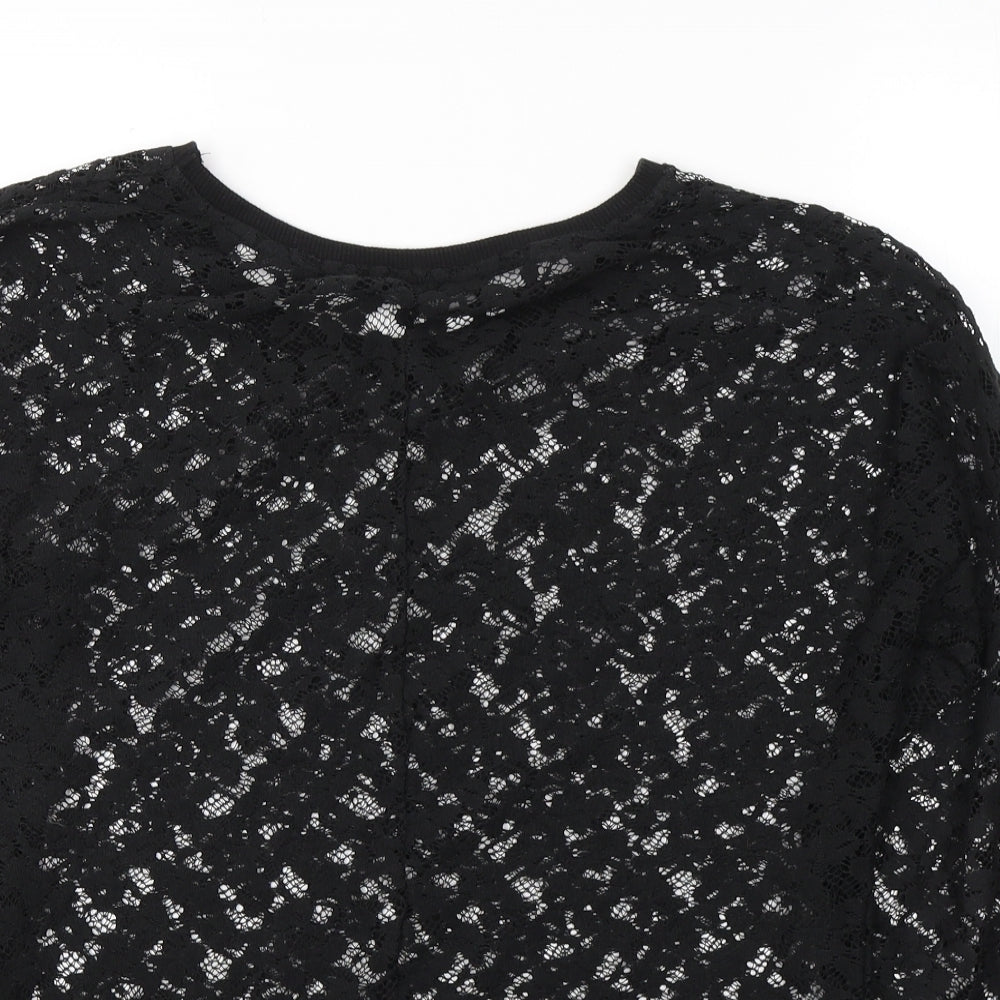 Womens UK Size 10 Atmosphere Black Basic Blouse