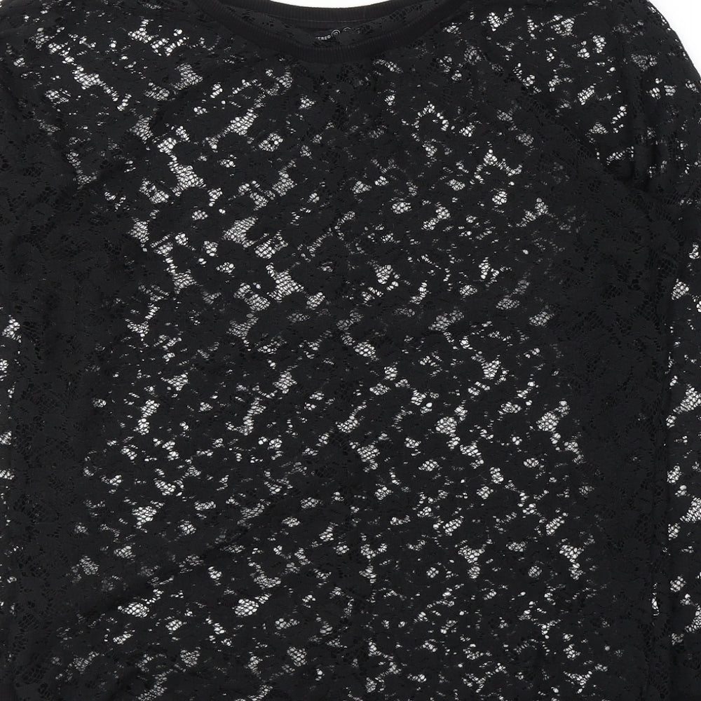 Womens UK Size 10 Atmosphere Black Basic Blouse