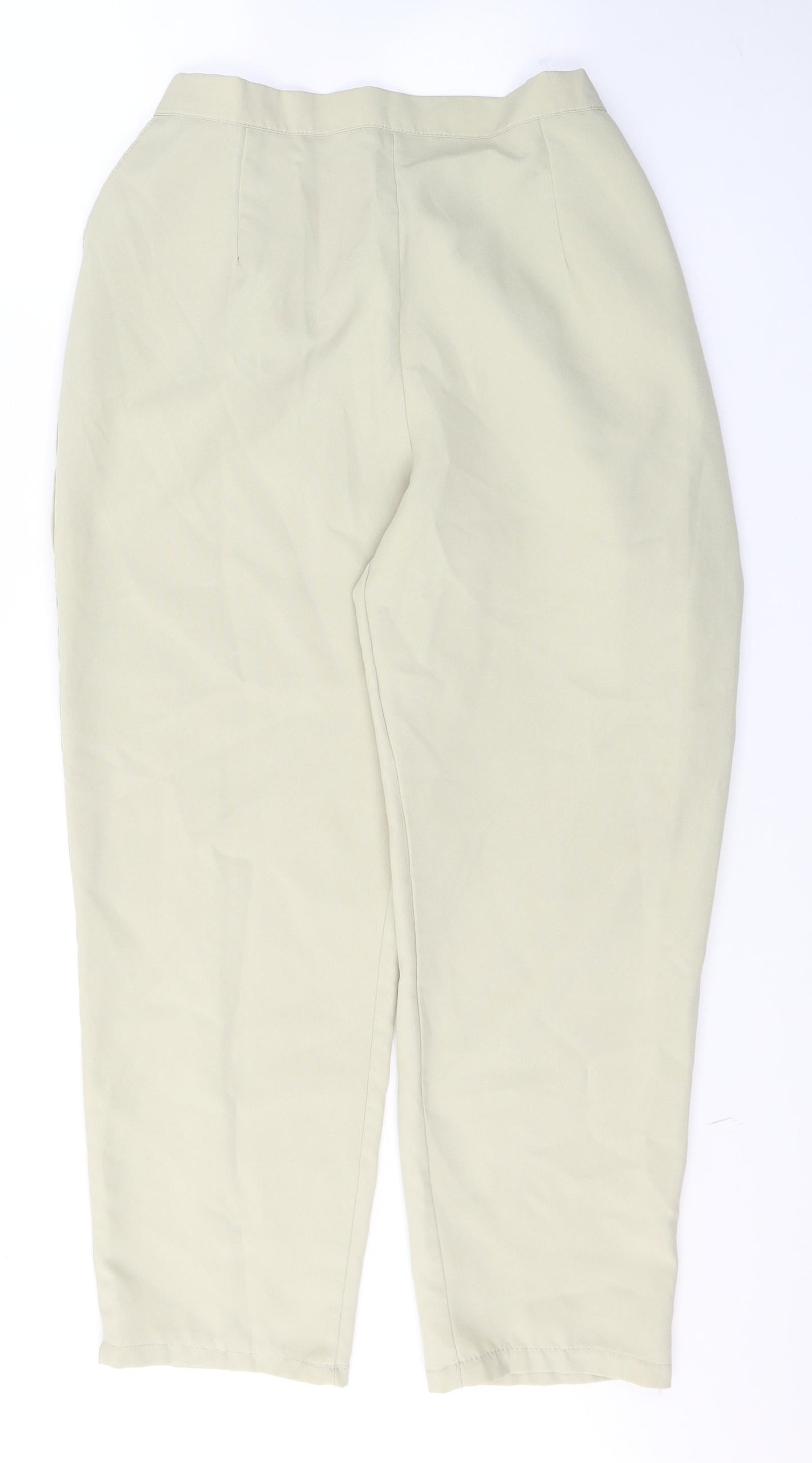 Womens UK Size 18 Preworn Regular Fit  Beige Trousers