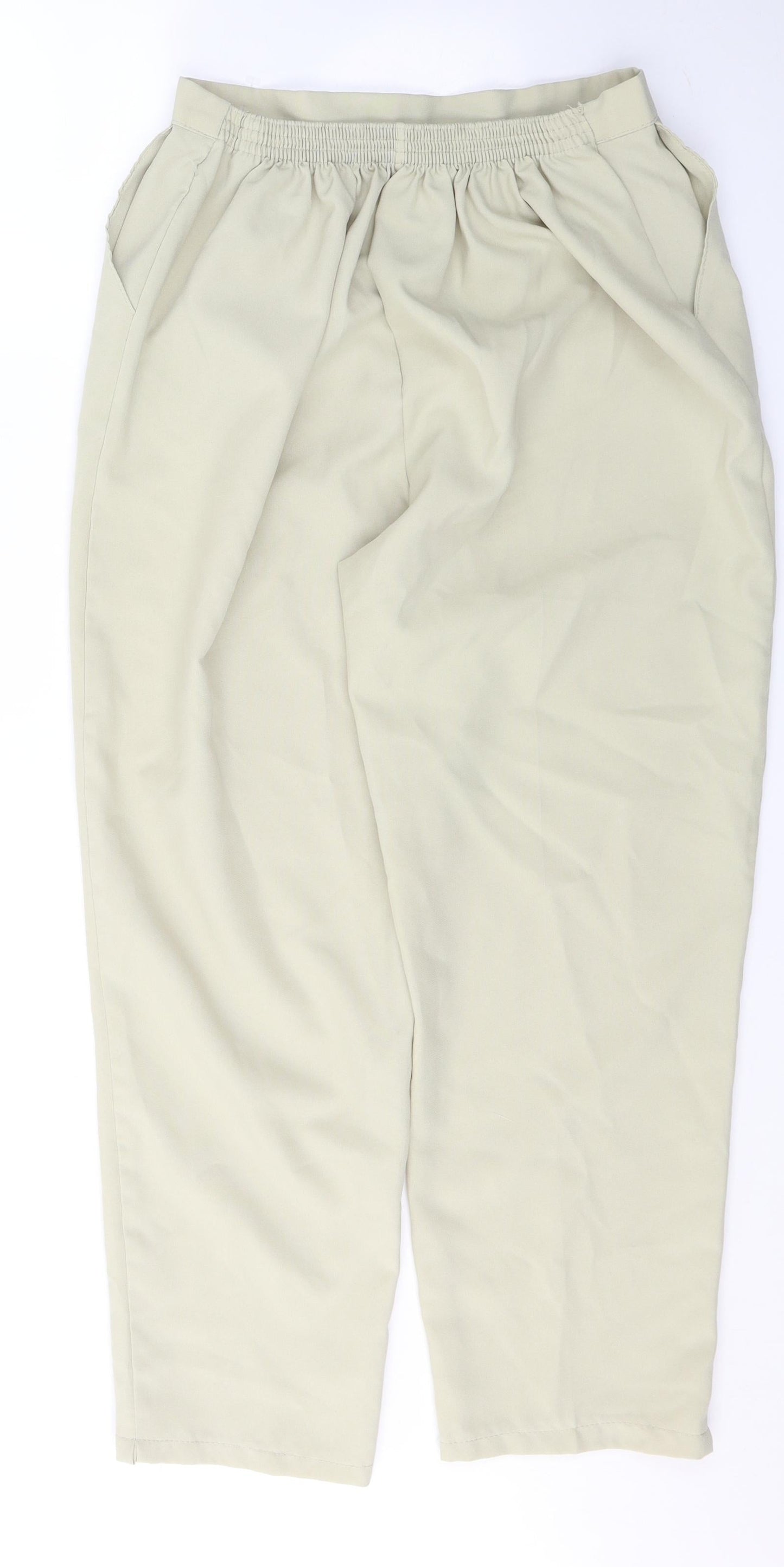 Womens UK Size 18 Preworn Regular Fit  Beige Trousers