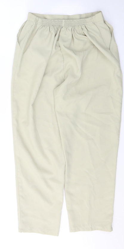 Womens UK Size 18 Preworn Regular Fit  Beige Trousers