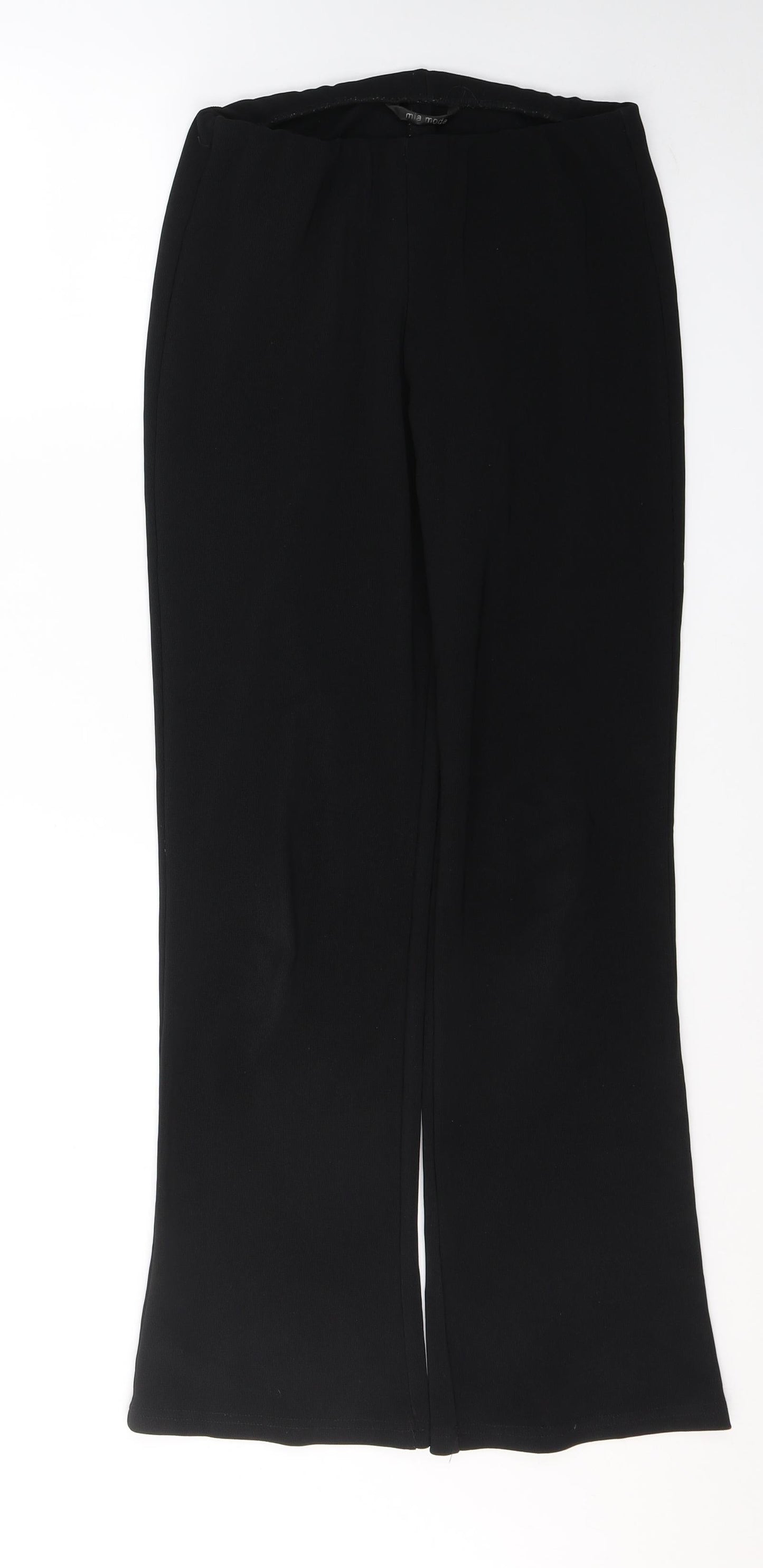 Womens UK Size 10 Mia Moda Regular Fit  Black Trousers