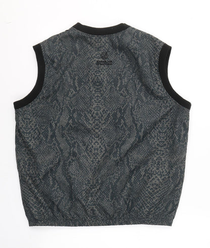 Sunderland of Scotland Womens Green Animal Print Polyester Pullover Tank Size M V-Neck Pullover