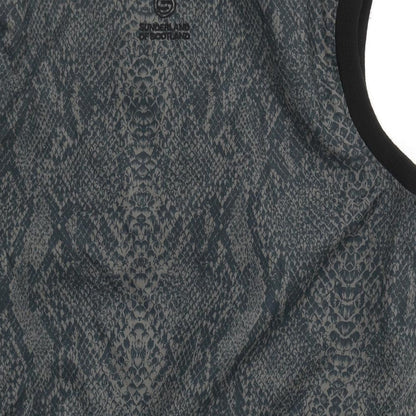 Sunderland of Scotland Womens Green Animal Print Polyester Pullover Tank Size M V-Neck Pullover