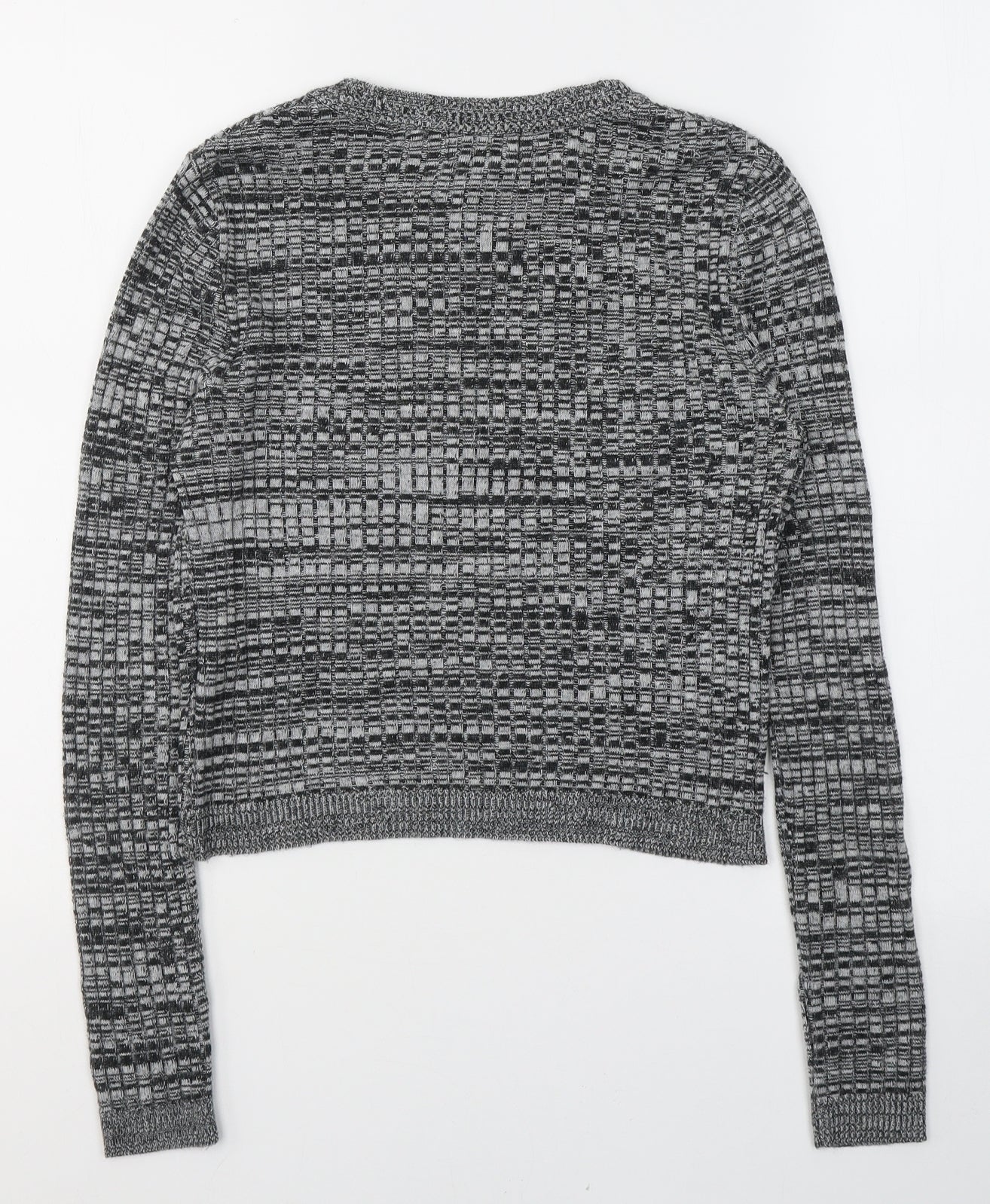 Womens UK Size 8 Topshop Grey Jersey T-Shirt