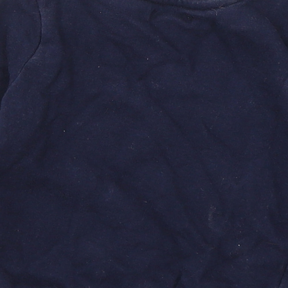 Baby Girls Blue  Cotton Pullover Casual Size 9-12 Months Round Neck Pullover