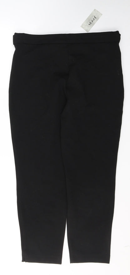 Soon Womens Black  Polyester Trousers  Size 12 L26 in Regular Zip