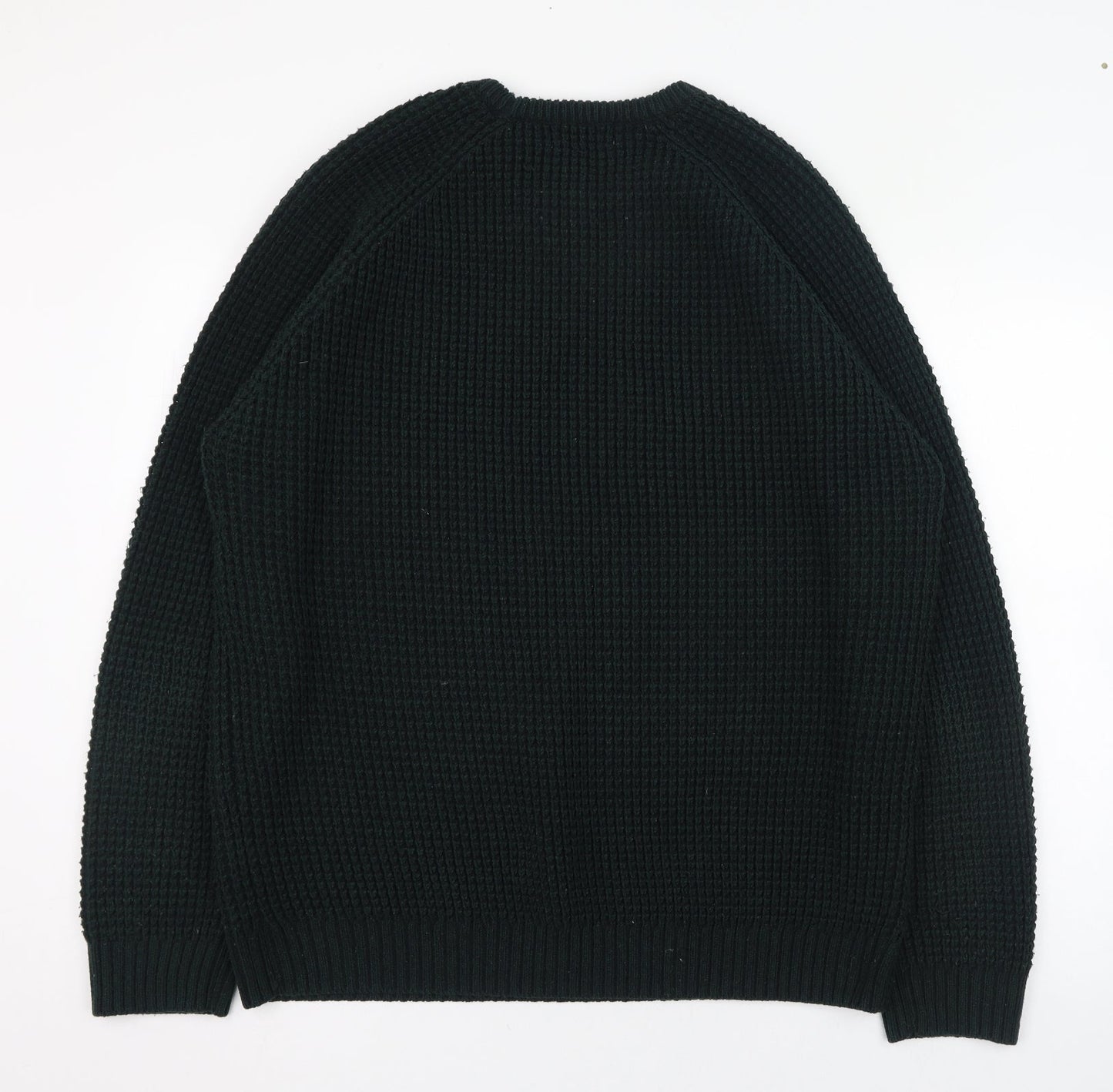 TU Mens Green Round Neck  Acrylic Pullover Jumper Size 2XL