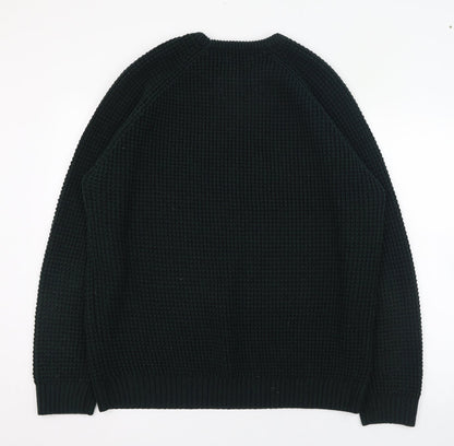 TU Mens Green Round Neck  Acrylic Pullover Jumper Size 2XL