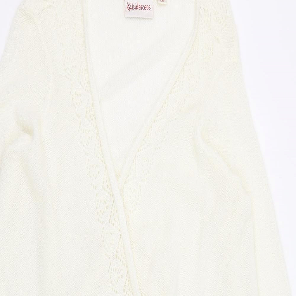 Womens UK Size 12 Kaleidoscope Ivory Cardigan Jumper