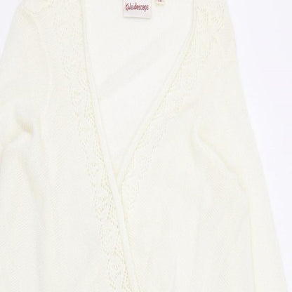 Womens UK Size 12 Kaleidoscope Ivory Cardigan Jumper