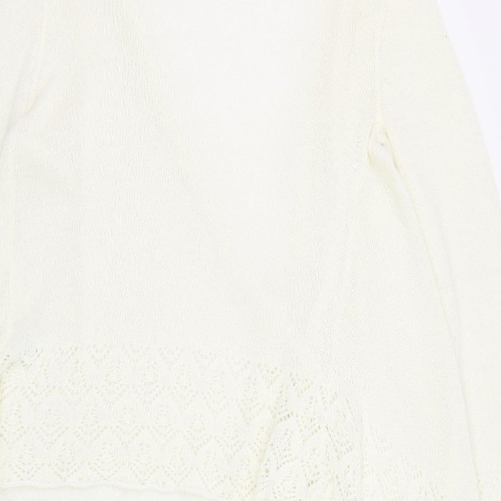 Womens UK Size 12 Kaleidoscope Ivory Cardigan Jumper