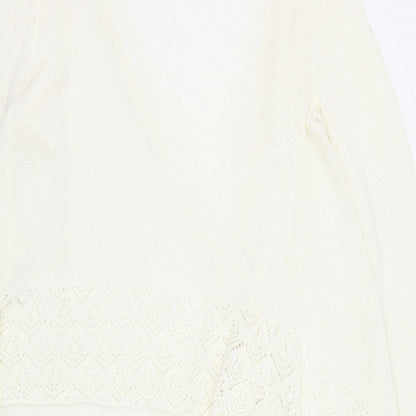Womens UK Size 12 Kaleidoscope Ivory Cardigan Jumper