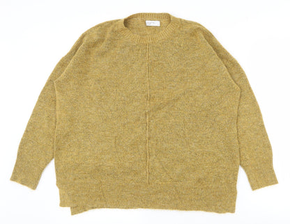 Womens UK Size L Papaya Yellow Pullover Jumper