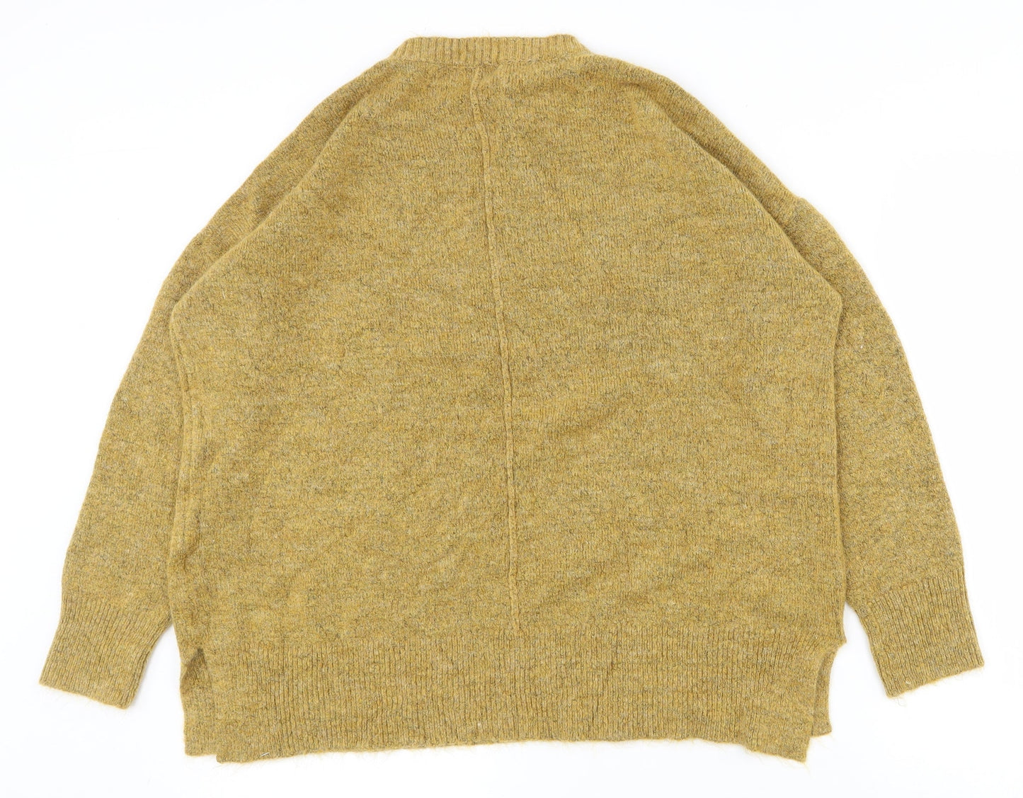 Womens UK Size L Papaya Yellow Pullover Jumper