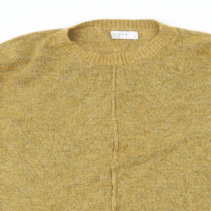 Womens UK Size L Papaya Yellow Pullover Jumper