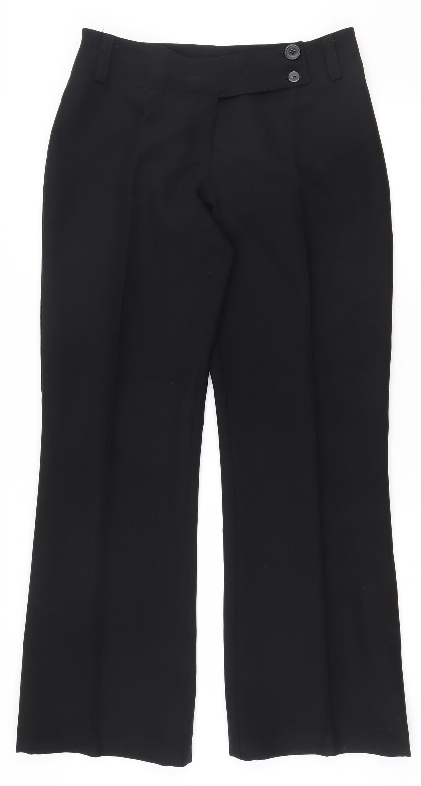 XE Womens Black  Polyester Dress Pants Trousers Size 12 L30 in Regular Zip