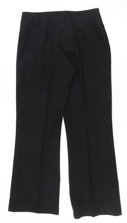 XE Womens Black  Polyester Dress Pants Trousers Size 12 L30 in Regular Zip