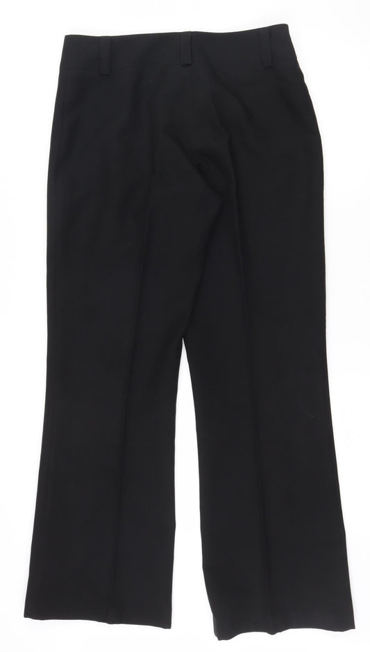 XE Womens Black  Polyester Dress Pants Trousers Size 12 L30 in Regular Zip