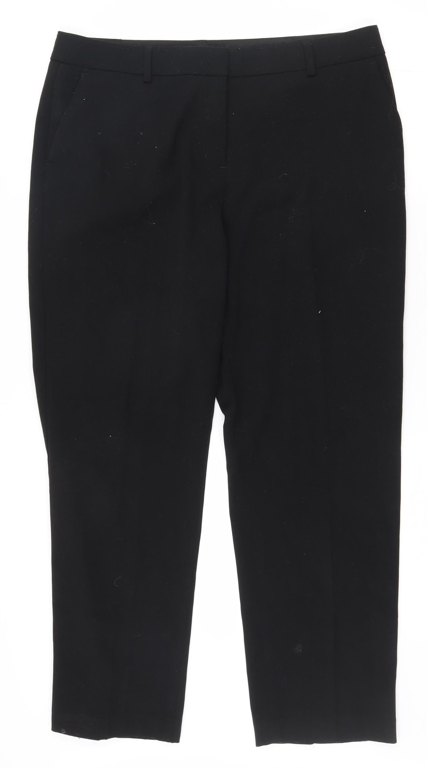 Womens UK Size 14 Marks and Spencer Regular Fit Dress Pants Black Trousers